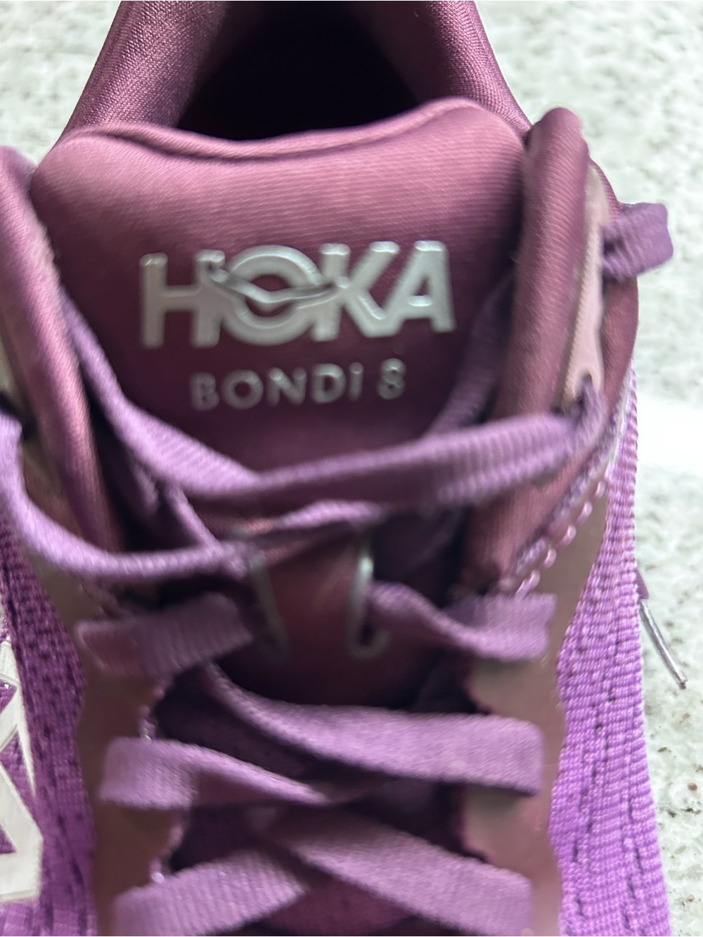 Hoka One One Bondi  8 Purple and Pink Women's Running Shoes size 8.5 - Picture 9 of 10